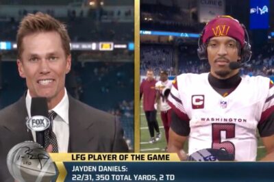 VIDEO: Things Got Awkward As Jayden Daniels Asked Tom Brady About Inappropriate Comment During Postgame Interview After Playoff Win