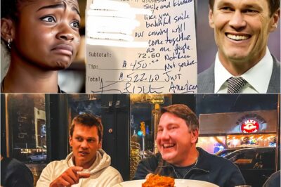 Black Waitress Serves Tom Brady, Saw Note on Check, and Burst into Tears. After a meal at a restaurant , Tom Brady was moved by the exceptional service of a black waitress, and then he left a note that brought tears to her eyes.